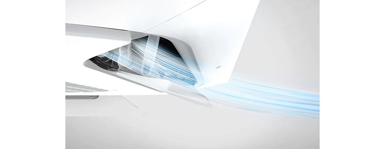 Air flowing from DUAL Vane. 