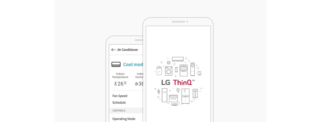 LG ThinQ™ application allows users to conveniently monitor and control their air conditioners