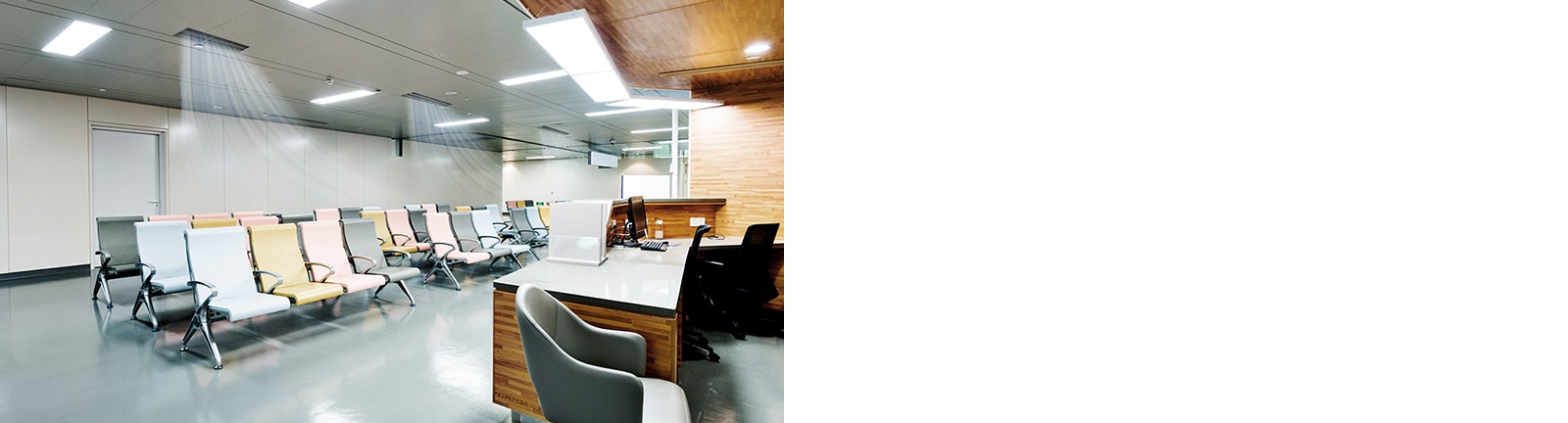 An image of common areas with air conditioning on.