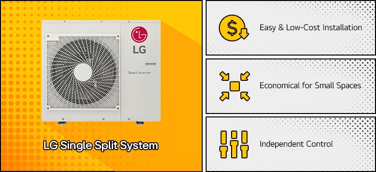 LG Split AC systems comparison, showcasing energy-efficient single split and multi split air conditioning units for home and commercial spaces.
