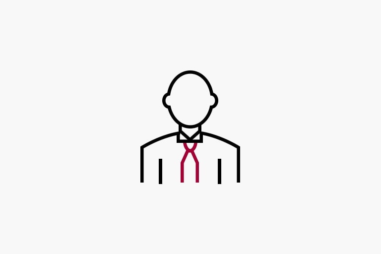 There is a tie-wearing man icon.