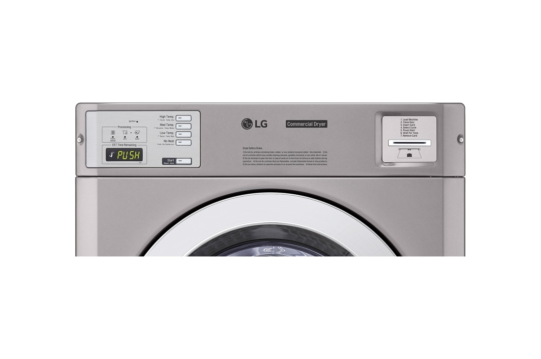 LG 9.0 cu.ft Large Capacity Dryer, Top part and controller top view, CDT29MSQPS, thumbnail 8