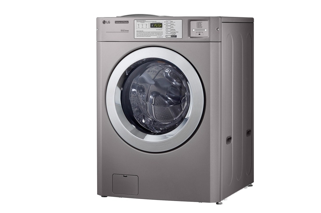 LG 5.2 cu.ft Large Capacity Frontload Washer, +15 degree side view, FH0C7FD4MS, thumbnail 3