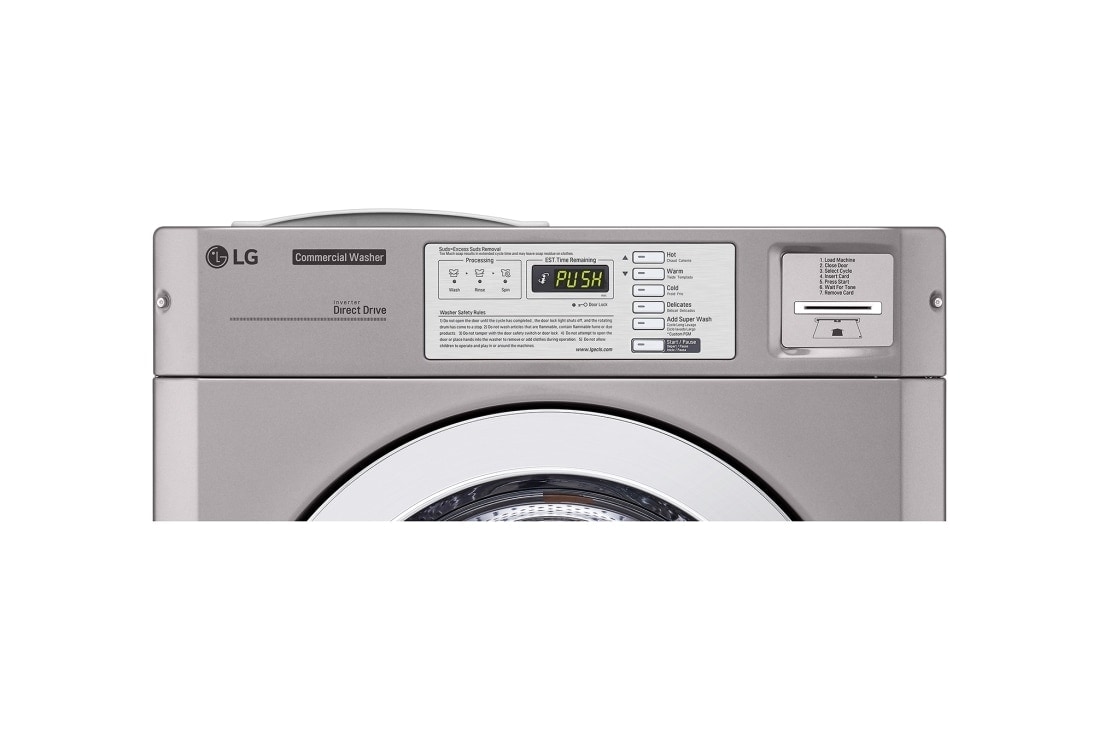 LG 5.2 cu.ft Large Capacity Frontload Washer, Top part and controller top view, FH0C7FD4MS, thumbnail 9