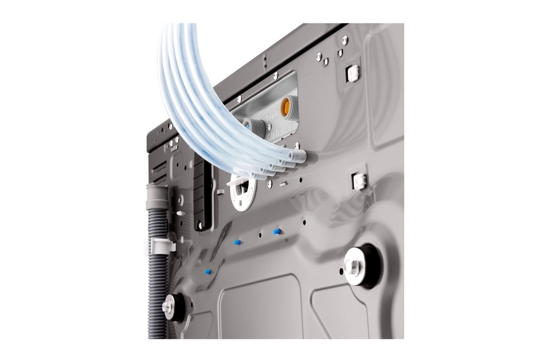 LG 5.2 cu.ft Large Capacity Frontload Washer, Auto dosing hose view, FH0C7FD4MS, thumbnail 12