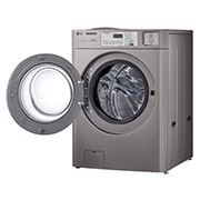 LG 5.2 cu.ft Large Capacity Frontload Washer, +15 degree side open view, FH0C7FD4MS, thumbnail 4