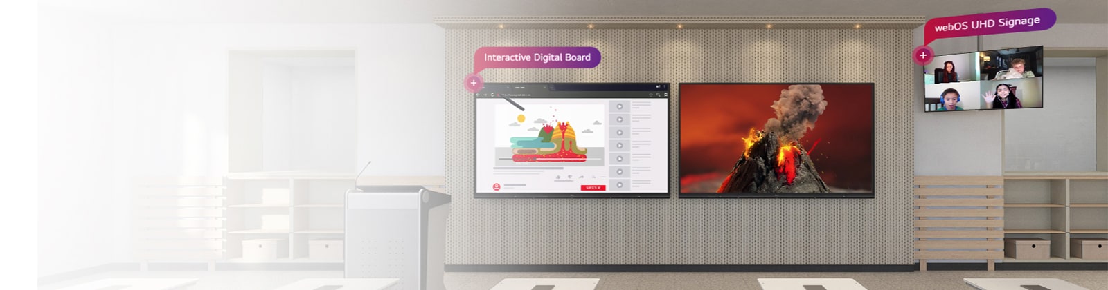 Explore more showroom at<br>LG Digital Connect