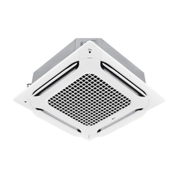LG Dual Vane Cassette, Indoor Unit, 30kBTU is a square shape, and air can extend in four ways. 2
