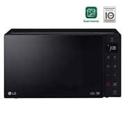 LG Microwave Oven, 25litres, Black, Smart Inverter with 10year warranty, Smart Auto Cook, Full Glass Touch/Dual Control, LED Lighting, Front-view, MS2535GIS, thumbnail 1