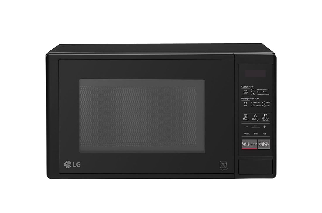LG 20L Black Microwave Oven with Easy Clean, Front view, MS2042DB