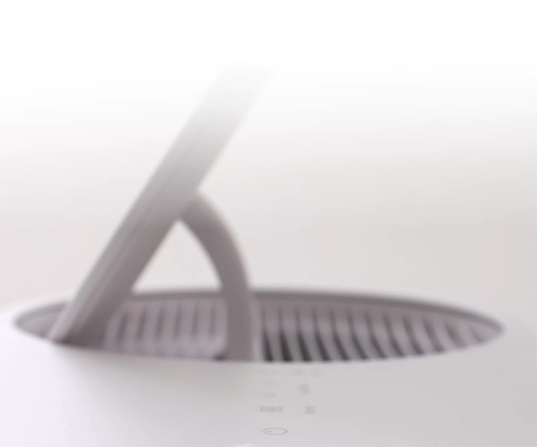 Top view of dehumidifier outlet open