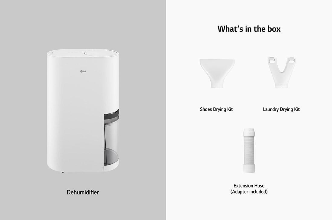 LG Puricare DUAL Inverter 14L Dehumidifier, What's in the box, DD20GMWE1, thumbnail 17