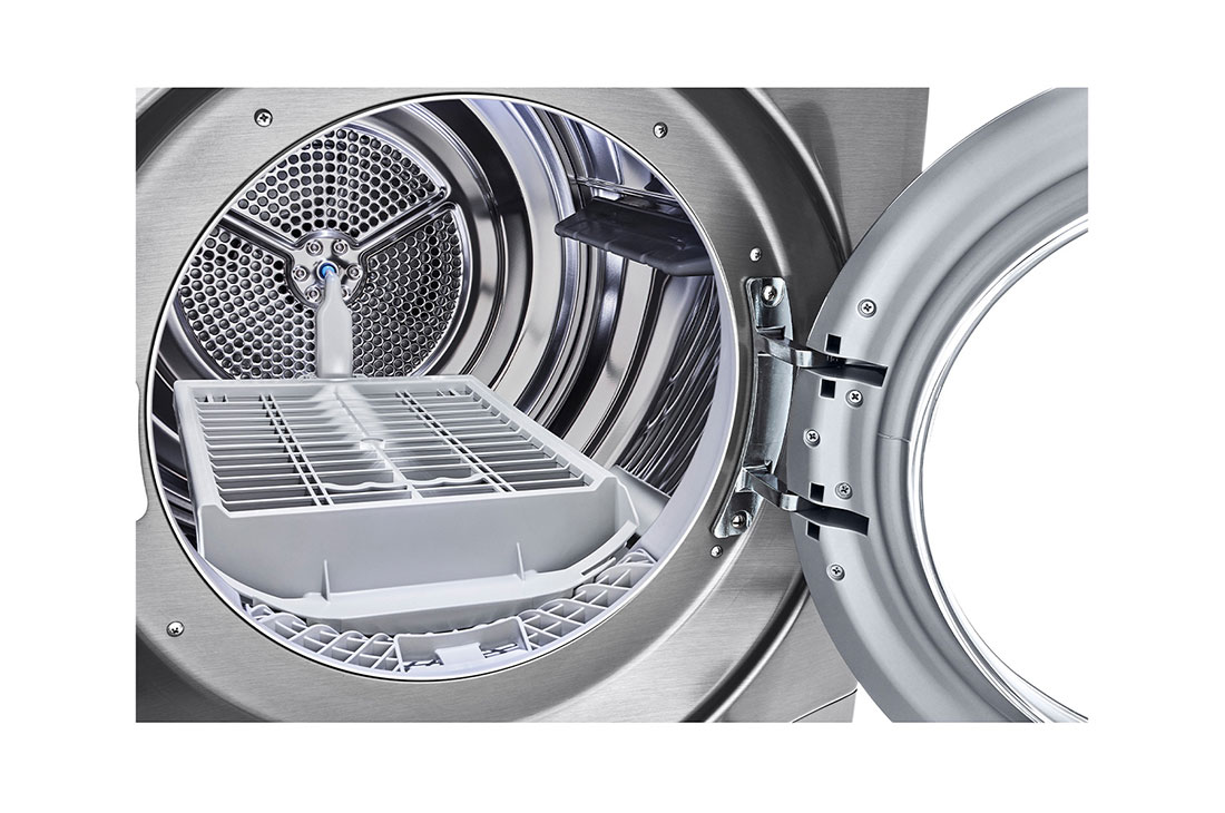 LG 8kg Silver Dryer with Sensor Dry, Lint Filters and Stainless Steel Drum, RC8066C1F, thumbnail 5