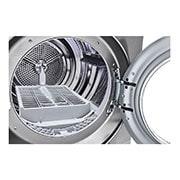 LG 8kg Silver Dryer with Sensor Dry, Lint Filters and Stainless Steel Drum, RC8066C1F, thumbnail 5