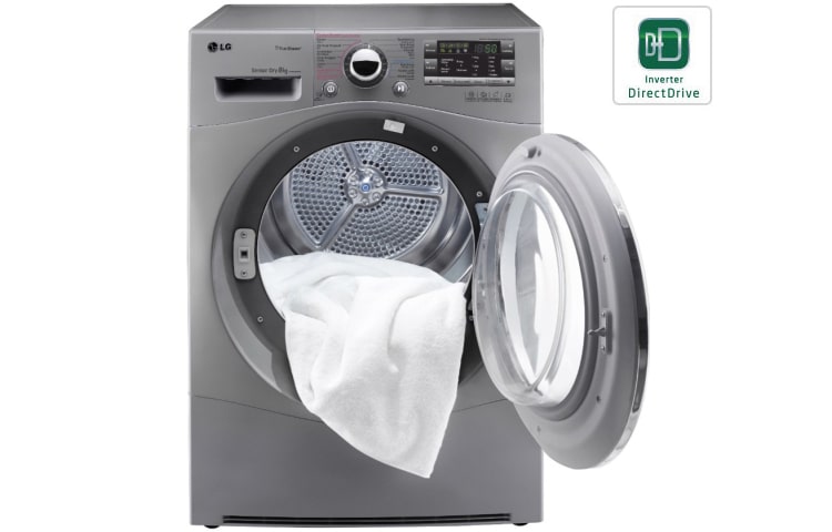 LG Front Load Dryer 8kg, White, Condenser Type, Sensor Dry, LED Lighting, Smart Diagnosis, RC8043C1Z, thumbnail 0