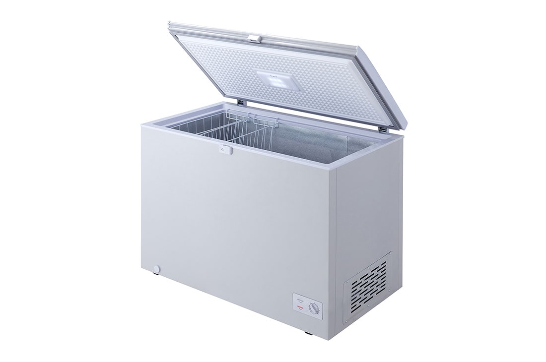 LG 280L, Chest Freezer, LED Lighting, Fast Freezing, Wire basket, Four Wheel, Front Left Side_Open, GCS315SQFG, thumbnail 5