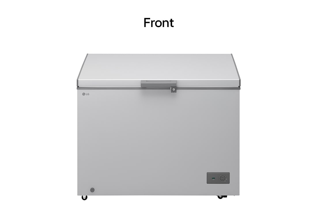 LG 309L, Chest Freezer, Stabilizer Free, Child Lock, Full-Surround Cooling, External Controller, Basket, LG chest freezer front view, GCFB316BQCF