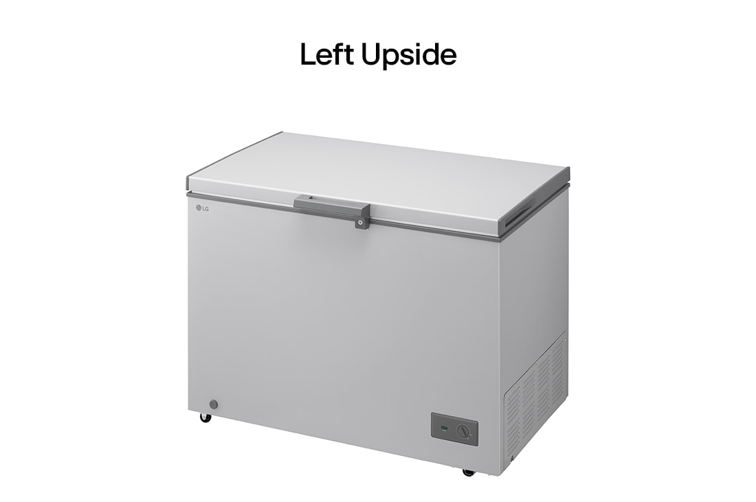 LG 309L, Chest Freezer, Stabilizer Free, Child Lock, Full-Surround Cooling, External Controller, Basket, LG chest freezer front view with lid open, GCFB316BQCF, thumbnail 2