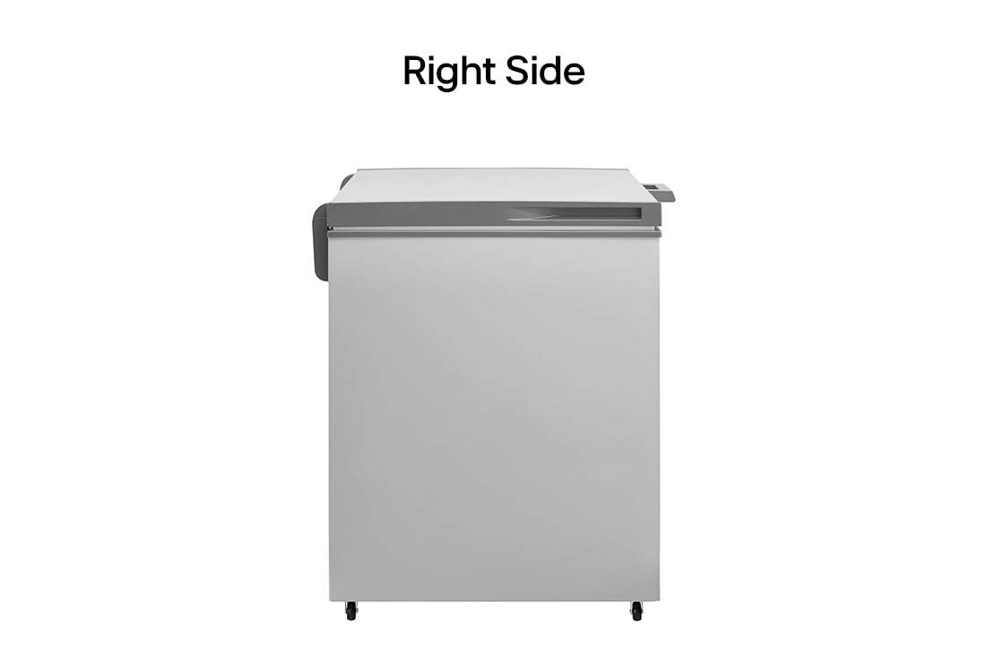 LG 309L, Chest Freezer, Stabilizer Free, Child Lock, Full-Surround Cooling, External Controller, Basket, LG chest freezer left side view, GCFB316BQCF, thumbnail 9