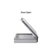 LG 309L, Chest Freezer, Stabilizer Free, Child Lock, Full-Surround Cooling, External Controller, Basket, LG chest freezer left top angle view with lid open, GCFB316BQCF, thumbnail 4