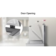 LG 309L, Chest Freezer, Stabilizer Free, Child Lock, Full-Surround Cooling, External Controller, Basket, LG chest freezer lid opening up to 90 degrees, GCFB316BQCF, thumbnail 14