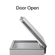 LG 143L, Chest Freezer, Stabilizer Free, Child Lock, Full-Surround Cooling, External Controller, Basket, LG chest freezer left top angle view with lid open, GCFB145BQCF, thumbnail 4