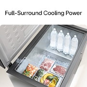 LG 143L, Chest Freezer, Stabilizer Free, Child Lock, Full-Surround Cooling, External Controller, Basket, LG chest freezer full surround cooling system, GCFB145BQCF, thumbnail 12