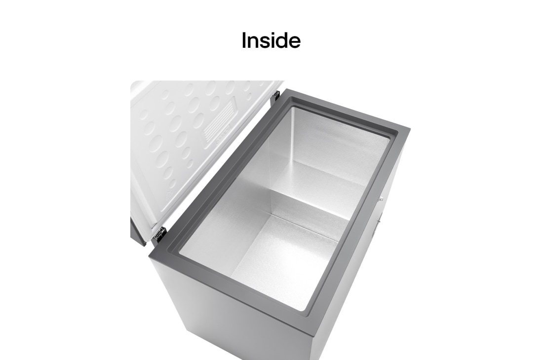 LG 143L, Chest Freezer, Stabilizer Free, Child Lock, Full-Surround Cooling, External Controller, Basket, LG chest freezer inside storage space view, GCFB145BQCF, thumbnail 10