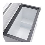 LG 243L Chest Freezer Silver, LG chest freezer inside accessory space view, GCFB255BQCF, thumbnail 7