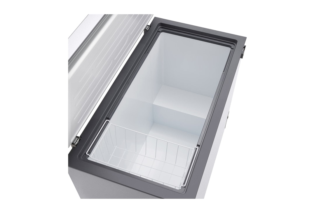 LG 243L Chest Freezer Silver, LG chest freezer inside space view, GCFB255BQCF, thumbnail 6