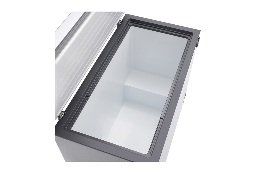 LG 243L Chest Freezer Silver, LG chest freezer inside accessory space view, GCFB255BQCF, thumbnail 7