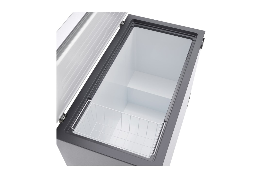 LG 291L Chest Freezer Silver, LG chest freezer inside space view, GCFB305BQCF, thumbnail 6