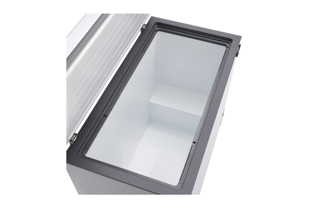 LG 291L Chest Freezer Silver, LG chest freezer inside accessory space view, GCFB305BQCF, thumbnail 7