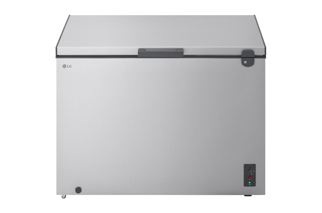 LG 497L Chest Freezer Silver, LG chest freezer half front view, GCFB505BQCF, thumbnail 2