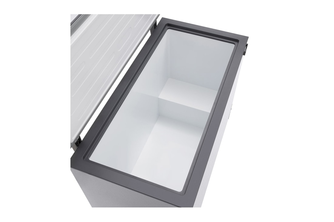 LG 497L Chest Freezer Silver, LG chest freezer inside accessory space view, GCFB505BQCF, thumbnail 7