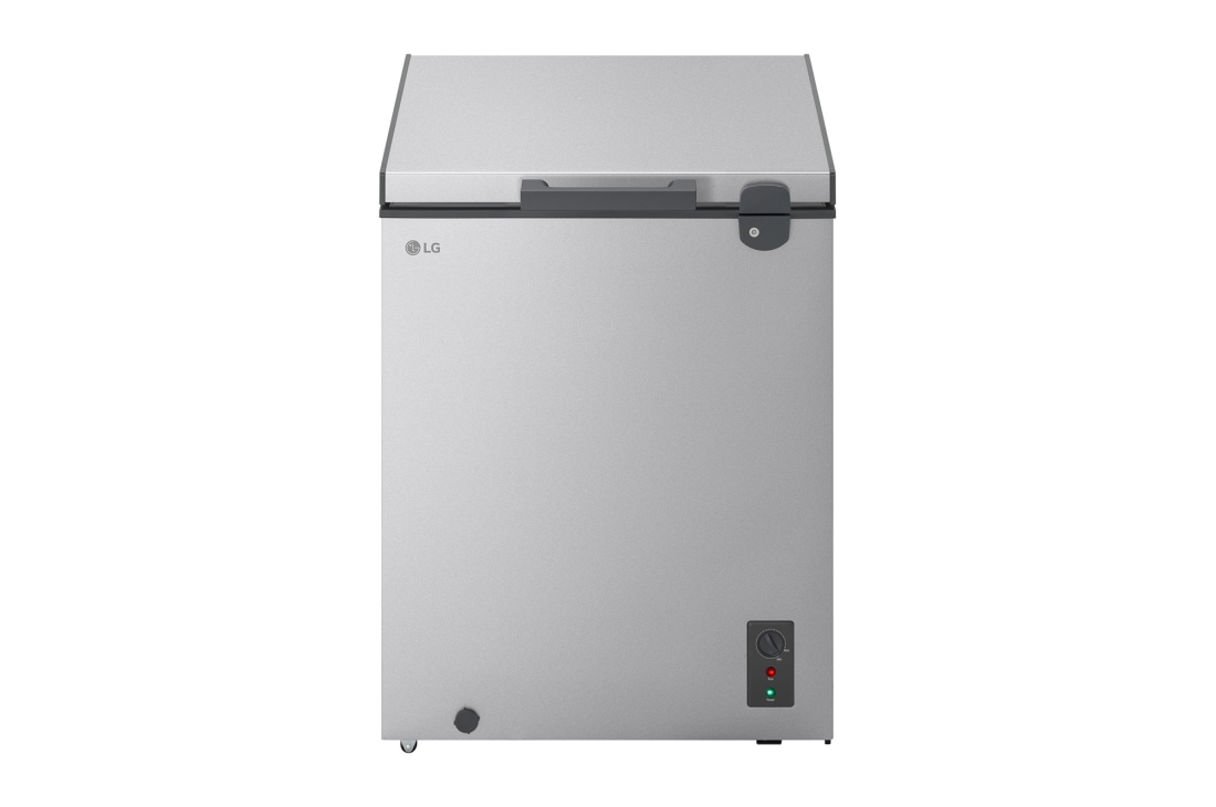 LG 137L Chest Freezer Silver, LG chest freezer half front view, GCFB155BQCF, thumbnail 2