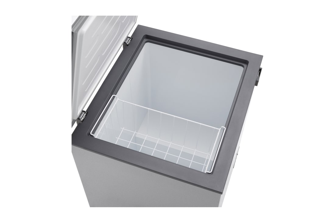 LG 137L Chest Freezer Silver, LG chest freezer inside space view, GCFB155BQCF, thumbnail 6