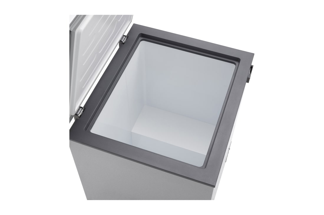 LG 137L Chest Freezer Silver, LG chest freezer inside accessory space view, GCFB155BQCF, thumbnail 7