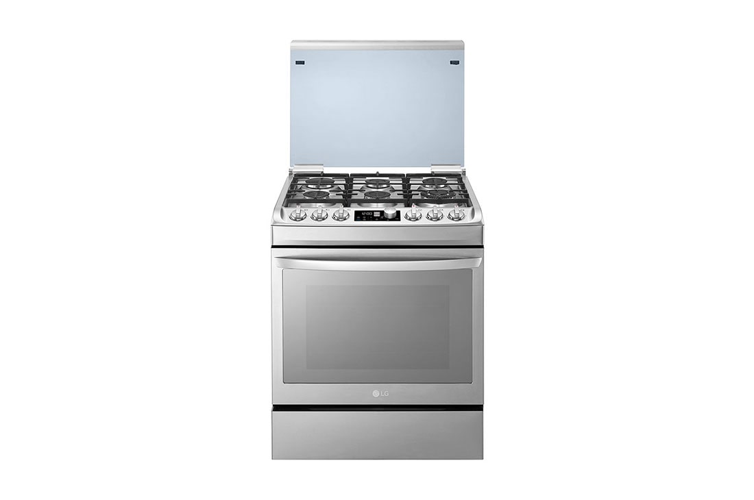 LG Gas Cooker, 6 Burners Power with Cast Iron, Auto Ignition, Glass Top Cover, 153litres Oven Capacity, EasyClean (Oven), LF762S, thumbnail 16
