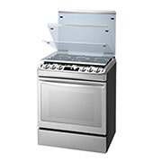 LG Gas Cooker, 6 Burners Power with Cast Iron, Auto Ignition, Glass Top Cover, 153litres Oven Capacity, EasyClean (Oven), LF762S, thumbnail 11