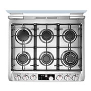 LG Gas Cooker, 6 Burners Power with Cast Iron, Auto Ignition, Glass Top Cover, 153litres Oven Capacity, EasyClean (Oven), LF762S, thumbnail 4