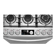 LG Gas Cooker, 6 Burners Power with Cast Iron, Auto Ignition, Glass Top Cover, 153litres Oven Capacity, EasyClean (Oven), LF762S, thumbnail 5