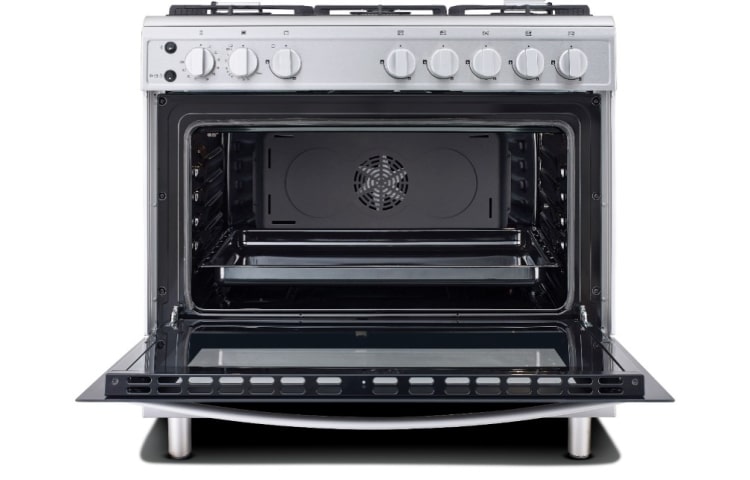 LG Gas Cooker, 5 Burners Power(1.0kW - 3.6kW), Dual Heating(Convection & Grill), Rotisserie Grilling, 90.1litres Oven Capacity, LF98V20S, thumbnail 4