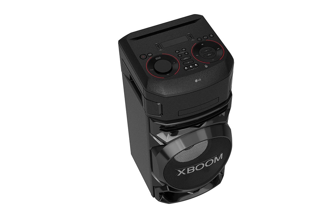 LG XBOOM ON5, Super Bass Boost, Bass Blast, Party Strobe, DJ App & DJ Pad, top and left 30 degree side view, ON5, thumbnail 11