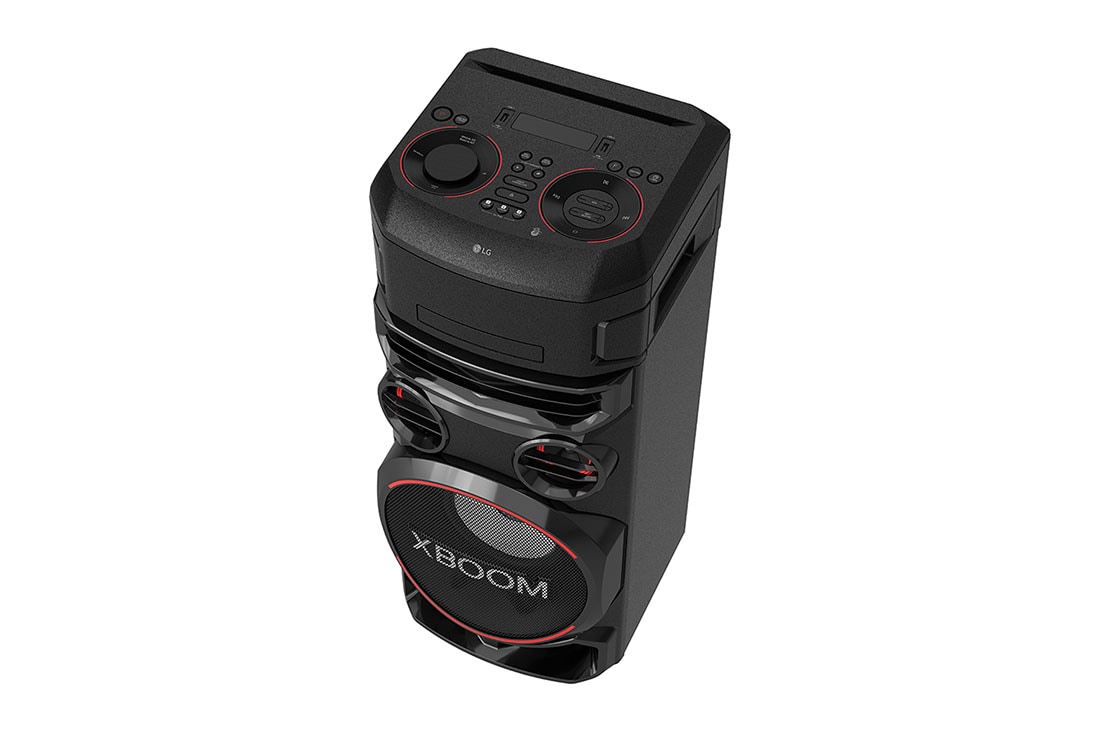 LG XBOOM ON7, Super Bass Boost, Bass Blast, Party Strobe, DJ App & DJ Pad, top and right 30 degree side view, ON7, thumbnail 10