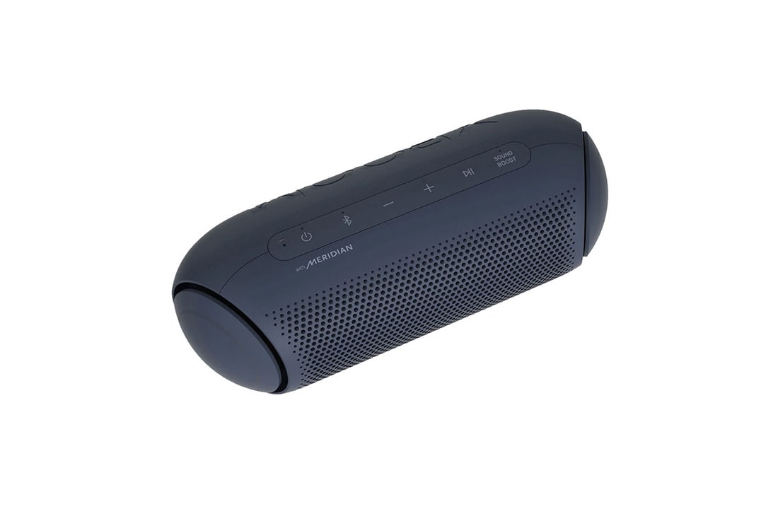 LG XBOOM Go PL5 20W Portable Bluetooth Speaker with Meridian Audio Technology, 30 degrees to the right top-down view of LG XBOOM Go., PL5, thumbnail 12