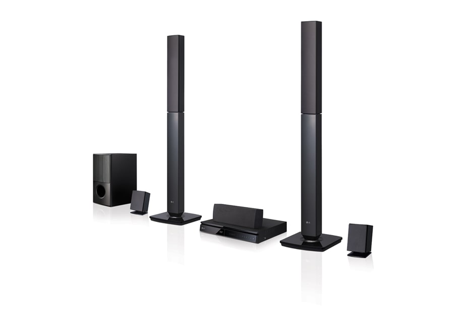 LG 1000W 5.1CH, HOME THEATRE SYSTEM, 2TALLBOY + 2 SATELLITE SPEAKERS, FRONT FIRING SUBWOOFER, LHD647B