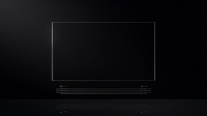 Thin silver color outline that indicates product appearance of LG SIGNATURE OLED TV W.