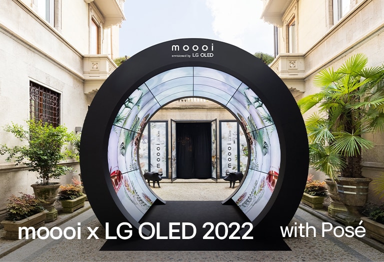 LG Posé depicting art work by moooi.