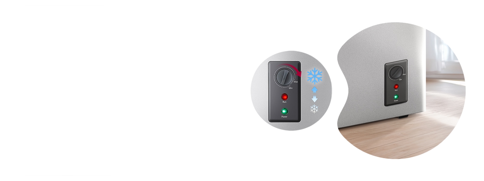 LG chest freezer external controller lets you adjust temperature with ease
